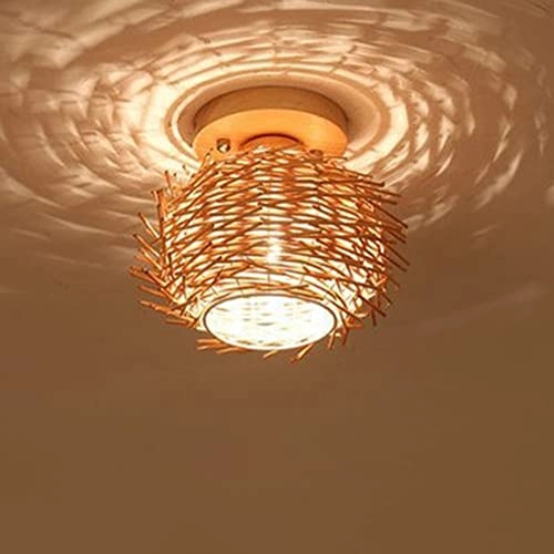 Bamboo Flush Ceiling Light