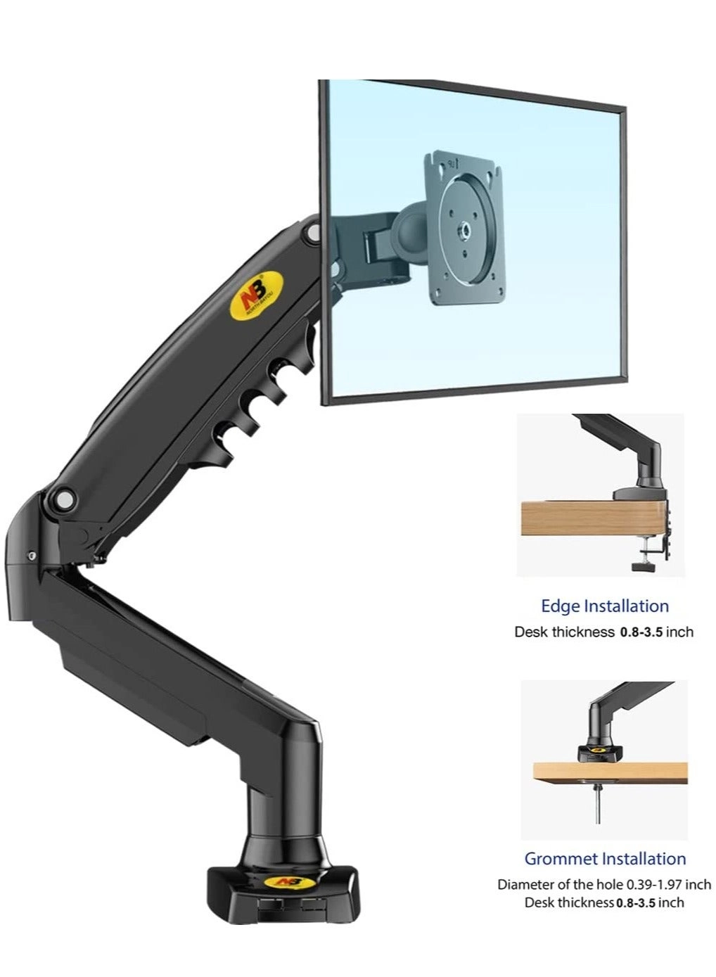 Monitor Desk Mount Stand - 17in-30in