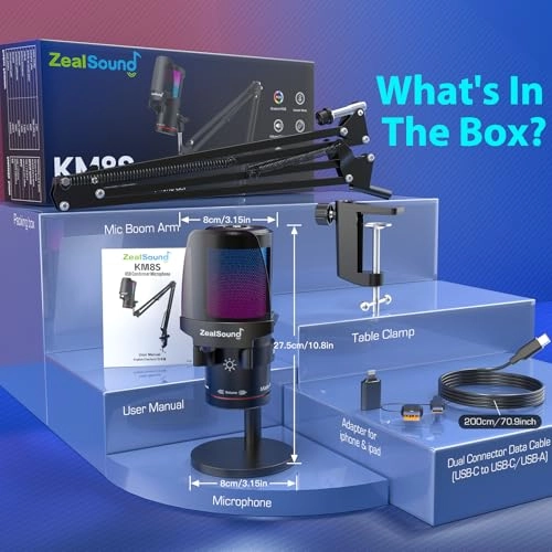 KM8 Series USB+Lightning Microphone Bundle