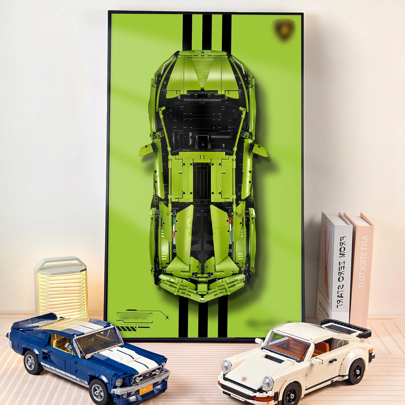 iCUANUTY Display Wallboard - Compatible with Lego Technic Lamborghini Sián FKP 37 42115 29.52*17.71in