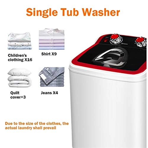 YXCKG 4.6 Kg Capacity Laundry Machine, Single Tub Washing Machine, Water Extractor, Electric Compact Washer Machines, Suitable for Apartment, Hotel, Dorm (Color : Blue light)