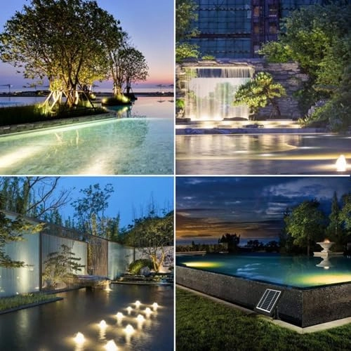 Moreliann6ilp1ucvf-WW - Solar Powered Underwater 2 Light Modes Kit