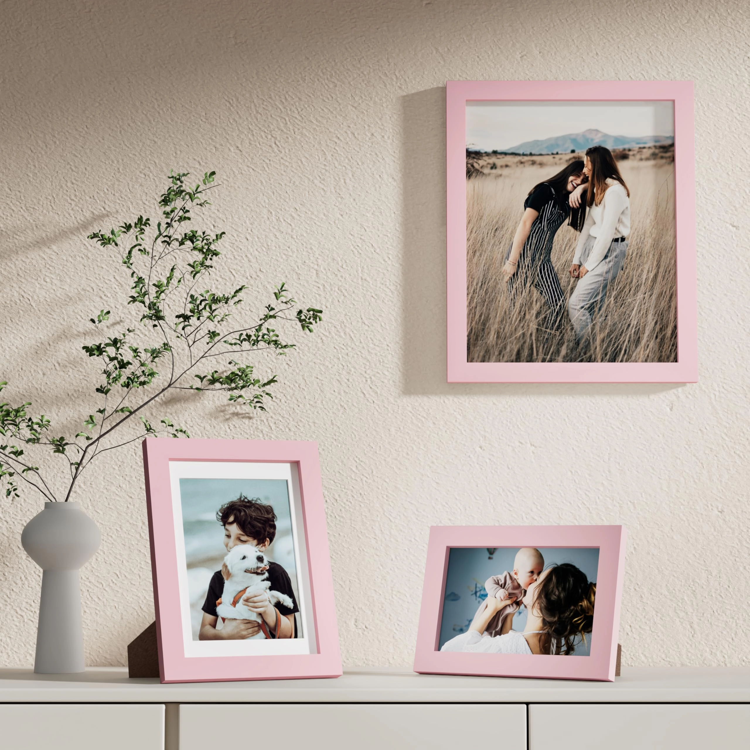 Picture Frames Set - 10 Pack Rustic Grey