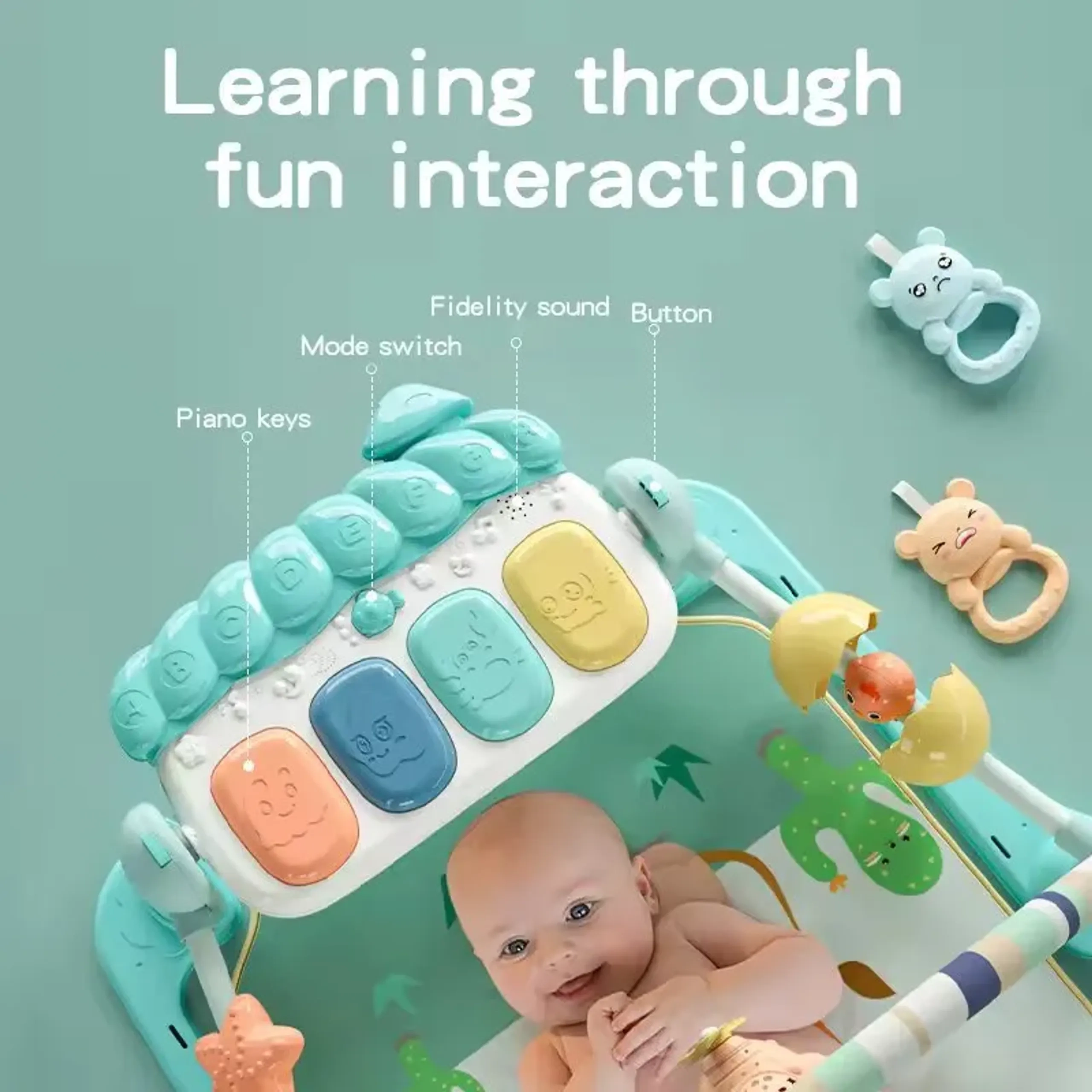 Andy Baby Activity Play Mat W/ Pedal Piano - 1+