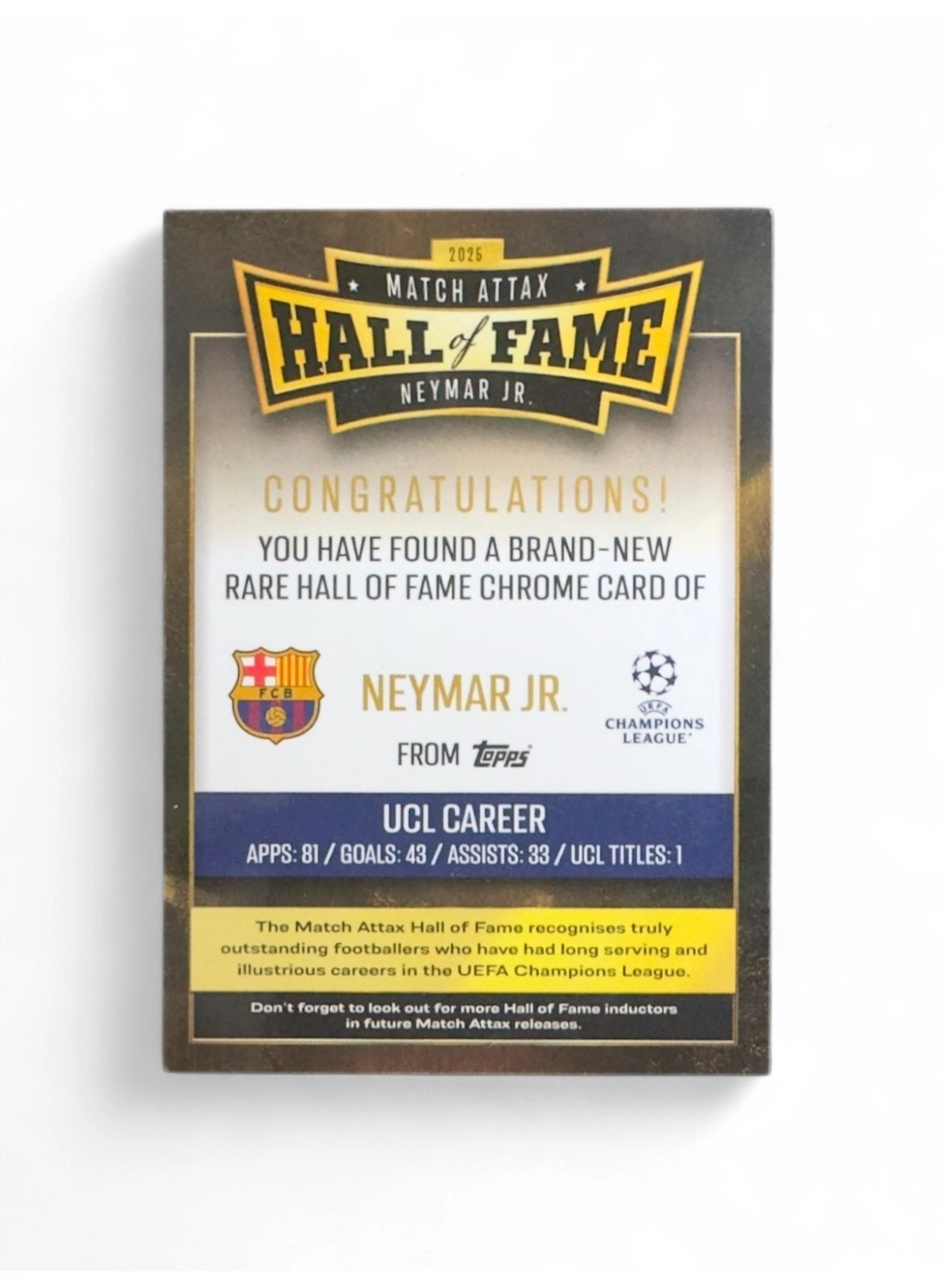 Match Attax 25/26 - Hall of Fame Neymar Jr + Match Attax 25/26 - Bonus Cards - 51 pcs