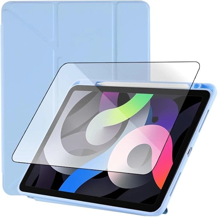glassology Folding Case with Screen Protector and Pencil Holder for iPad Air 13-inch (2025)