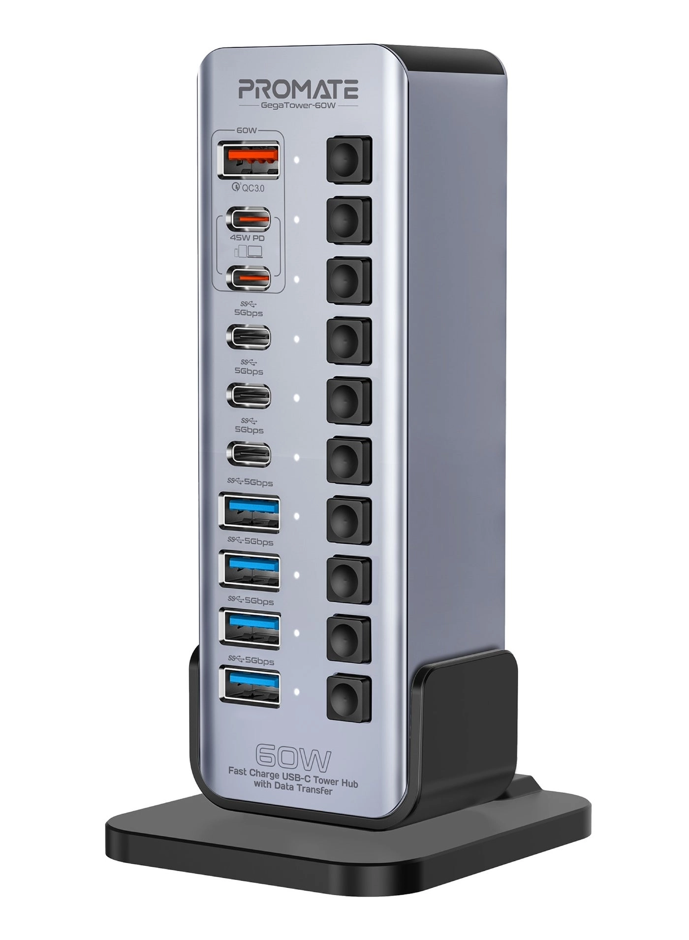 GegaTower-60W - 14-In-1 USB-C Tower Hub