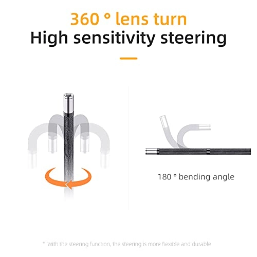 Dual Lens Endoscope - HD 4.5'' LCD Screen Light