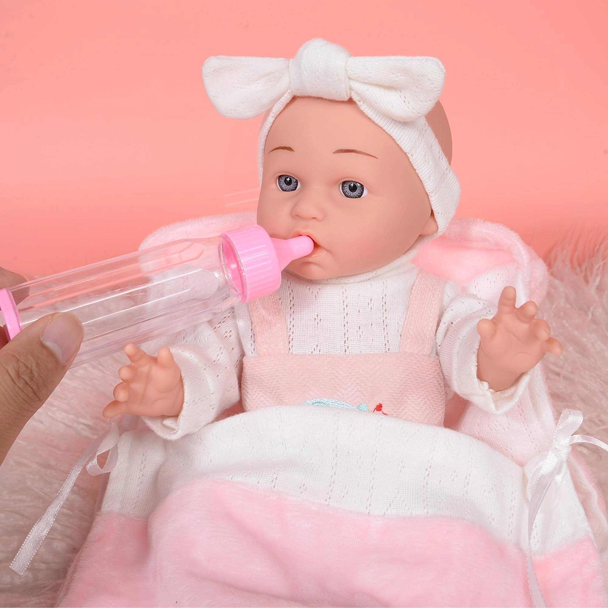 Realistic Baby Doll - 12 Inch Outfits Feeding Accessories Ages 3+