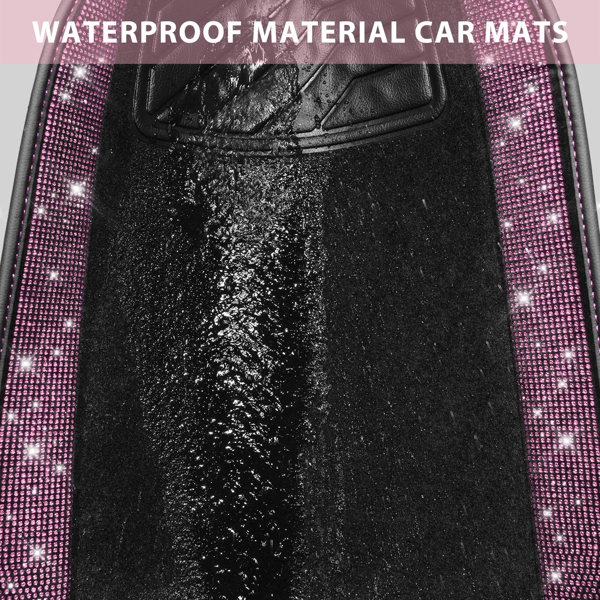 Bling Diamond Car Mats - 4.0 Count Universal Fit