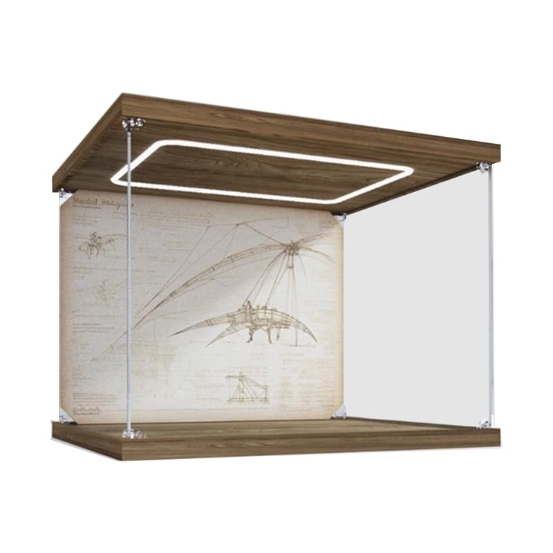 HCAEIOFJ Lego Icons Display Case (10363) - 40x35x30cm Background+top Light