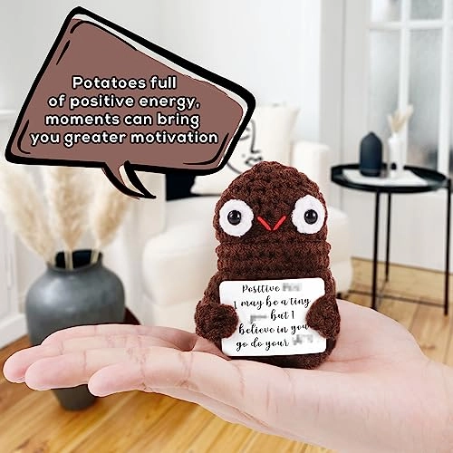 Mini Funny Knitted Potato - 7.5cm