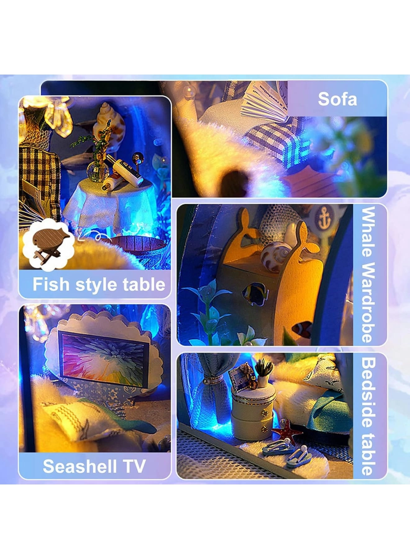 Miniature Dollhouse Kit - Mermaid Princess 1:24