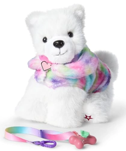 American Girl Crescent Dog - Soft Posable White Fur