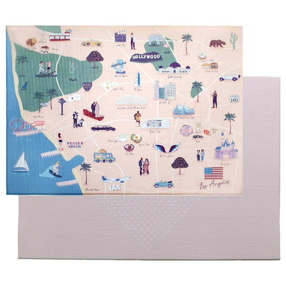 Los Angeles City Tour Reversible Play Mat - Suitable for 0 month and above