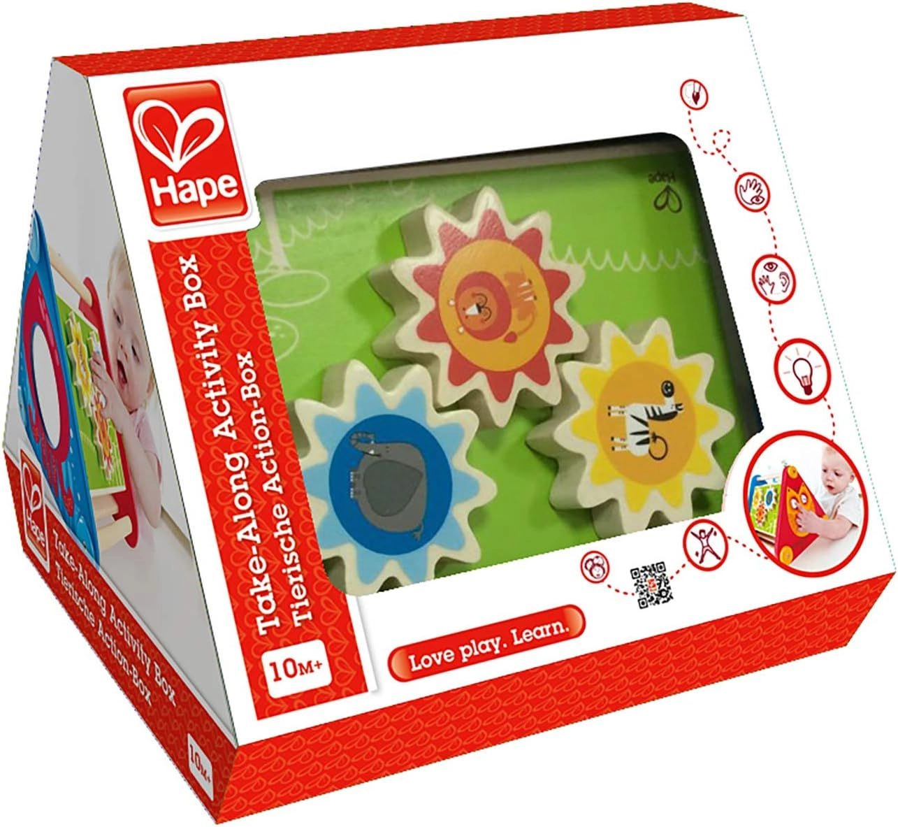 Take Along 5 Sided Wooden Sensory Activity Box - 10 Months
