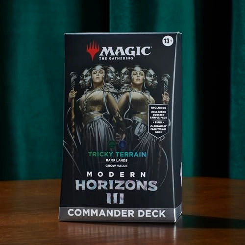 Modern Horizons 3 Tricky Terrain Commander Deck - 100-Card English Version + Collector Booster Sample Pack - 2-Card