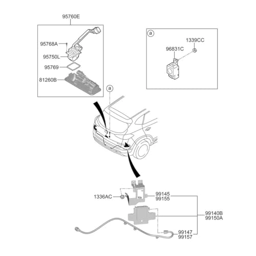 95760-D3800 - Rear View Back-Up Camera For Hyundai For Tucson 2018 2019 2020