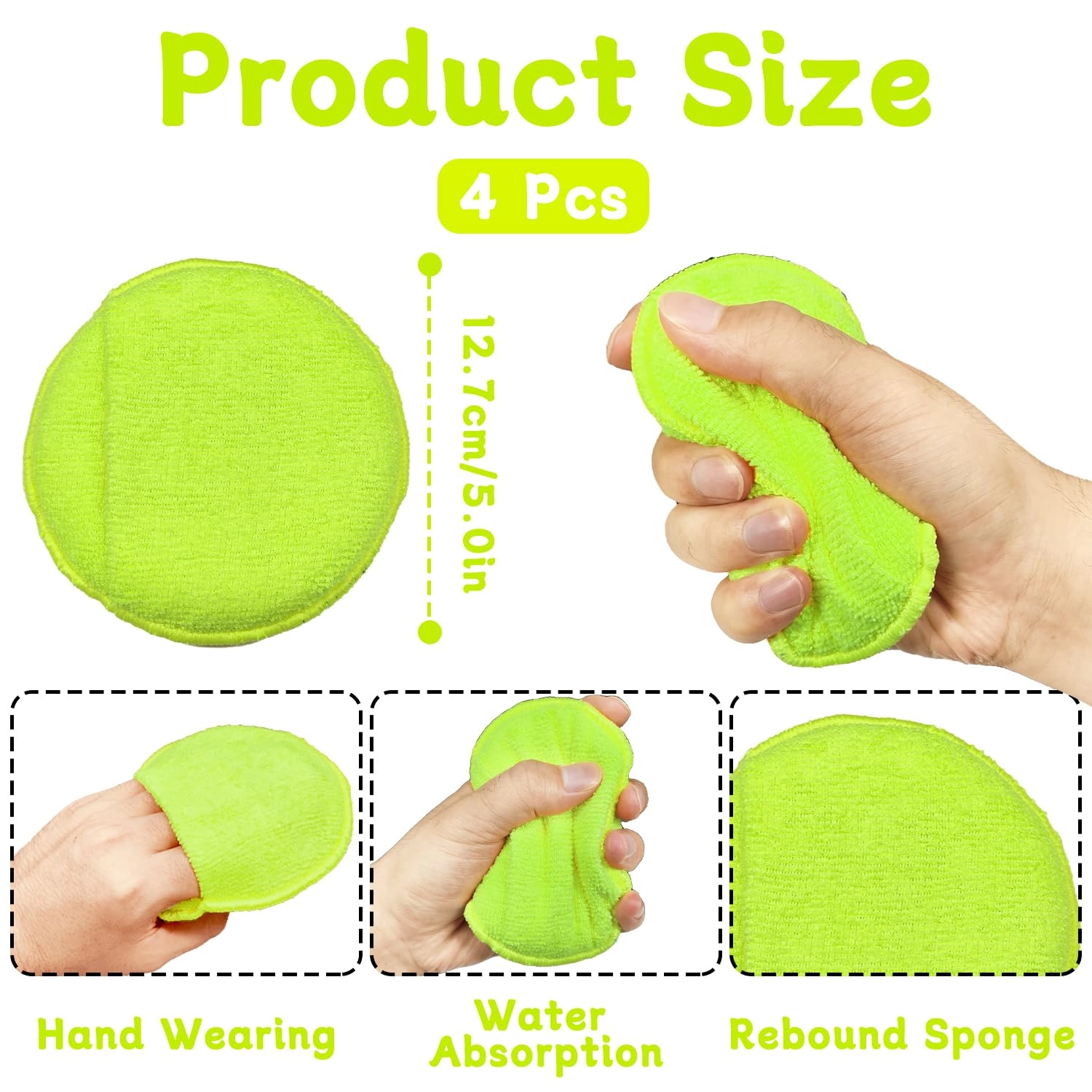 Microfiber Car Wax Applicator Pads