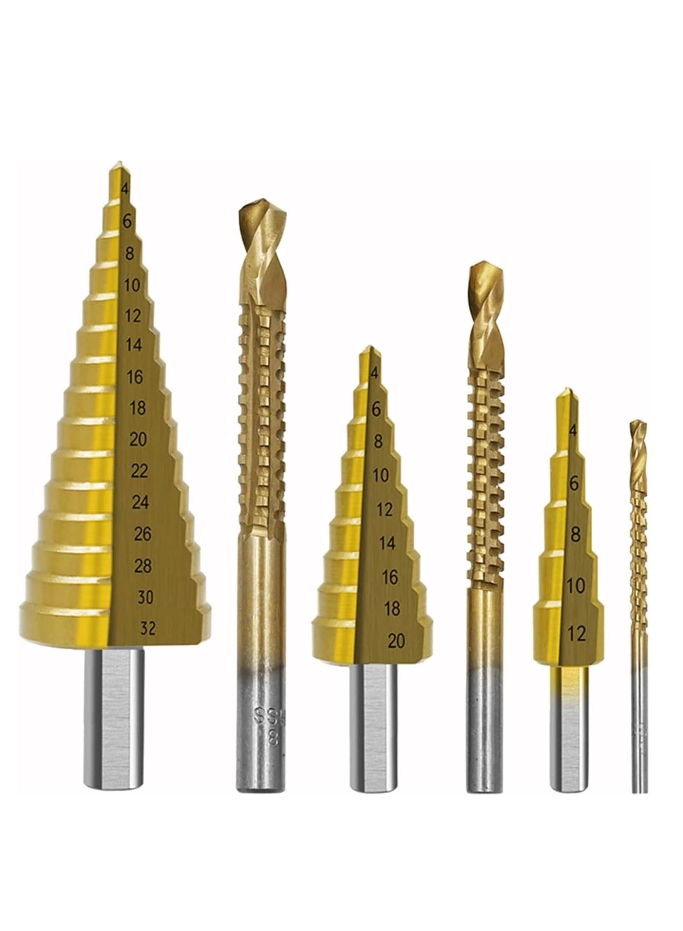 RATSAW Drill Bit Set - High speed steel 6 Pieces 4-12mm 4-20mm 4-32mm