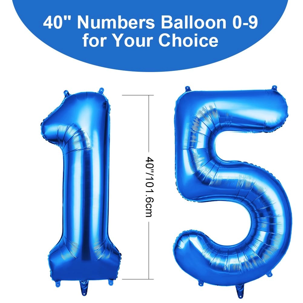 Number 15 Balloon - 2 piece(s) Birthday