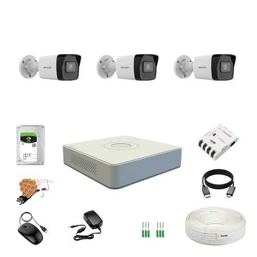 4CH DVR + 2MP Bullet Camera - Day/Night Vision + 1TB HDD + Coaxial Cable + 4CH SMPS + BNC & DC Connectors
