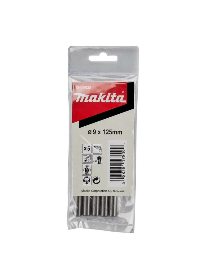 Makita D-06535 - HSS 5 Pcs 9 X 125MM