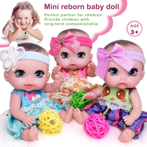 Reborn Baby Doll - 6" 16 cm Vinyl Purple Ages 3+