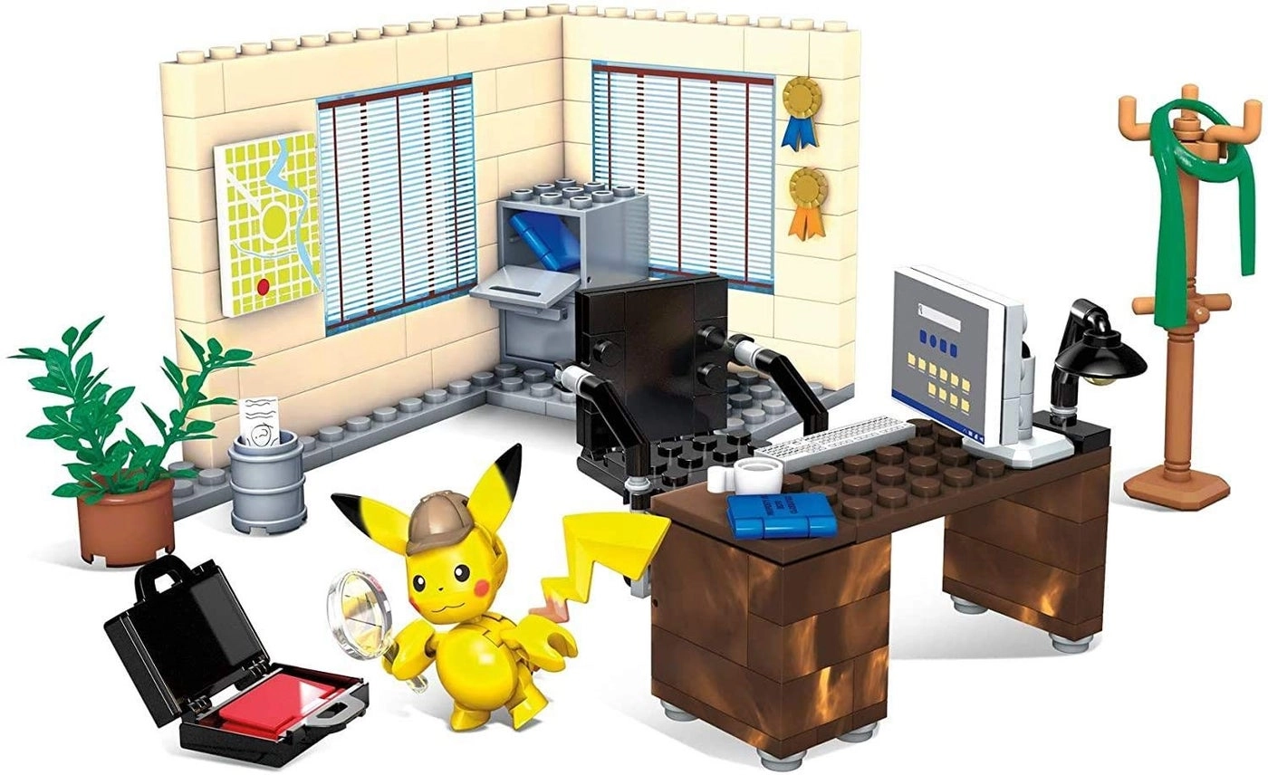 Pokemon Detective Pikachu Pikachu's Office - Character Figures