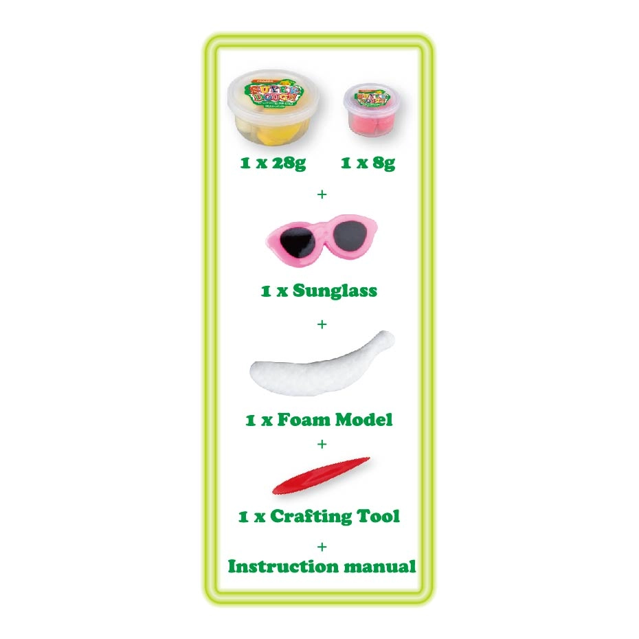 Fruit Time Banana Super Dough Kit - 3+ years 12 pcs