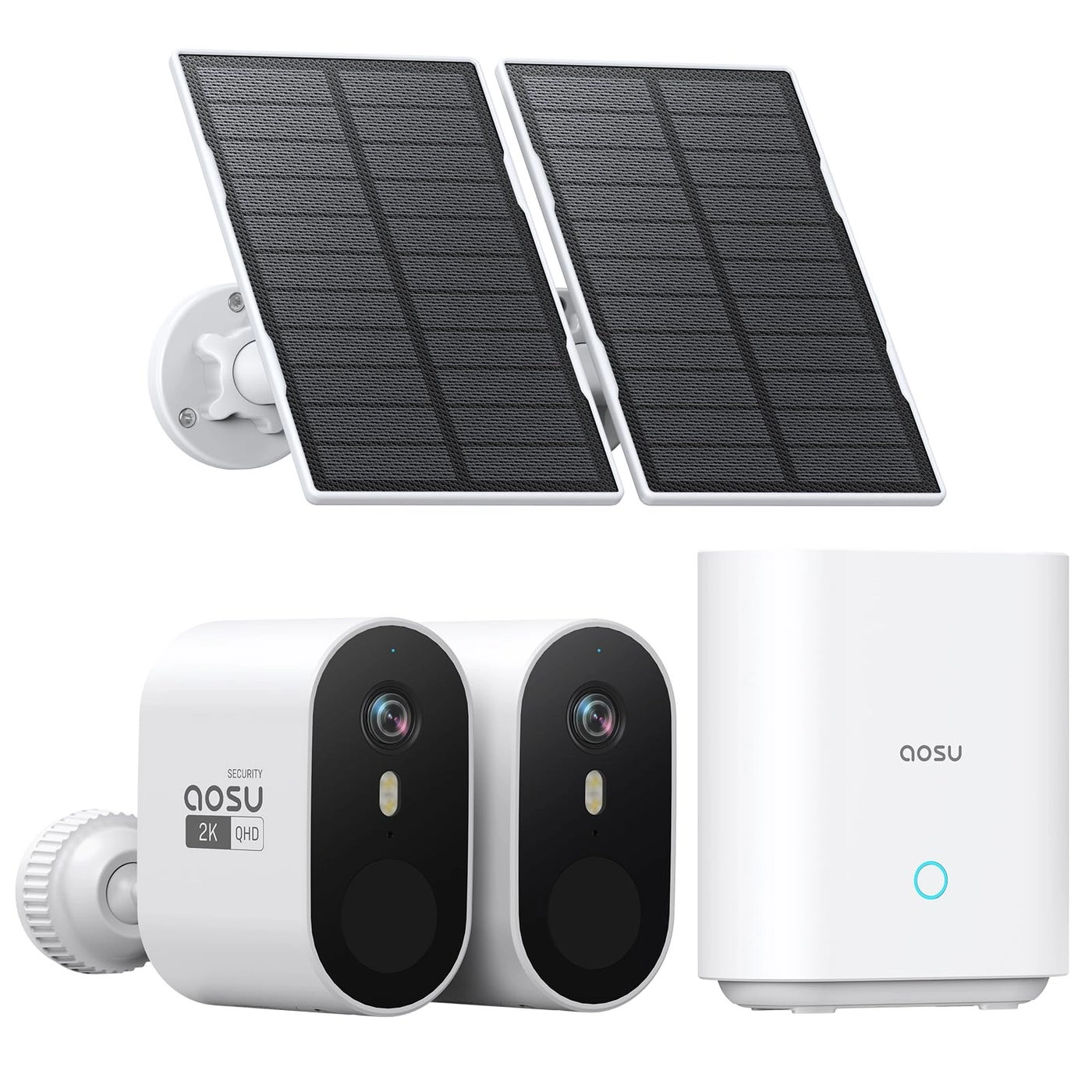 aosu Solar Security Cameras - 2 2K QHD