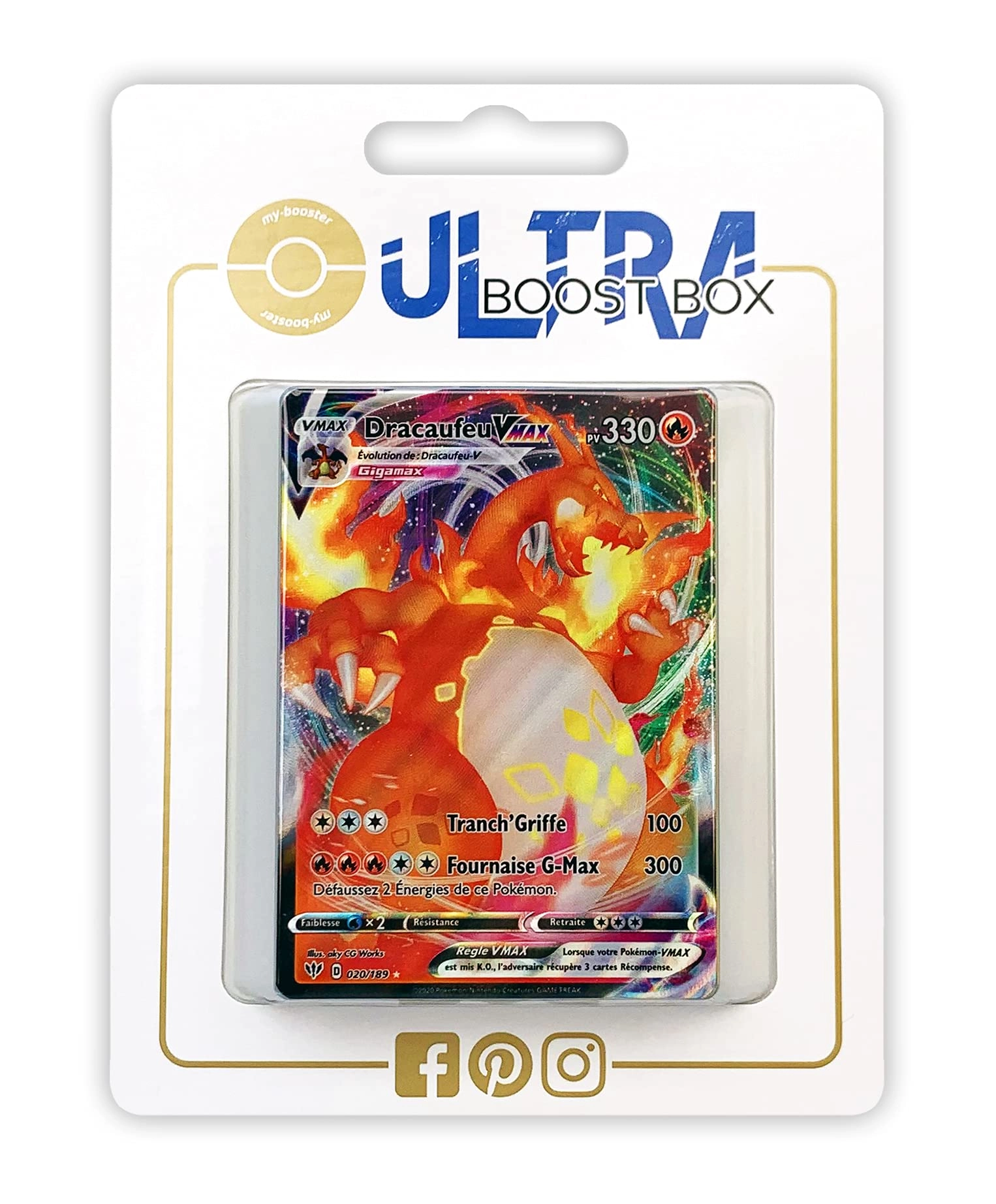 my-booster Pokémon Dracaufeu VMAX 20/189 - French 10pcs