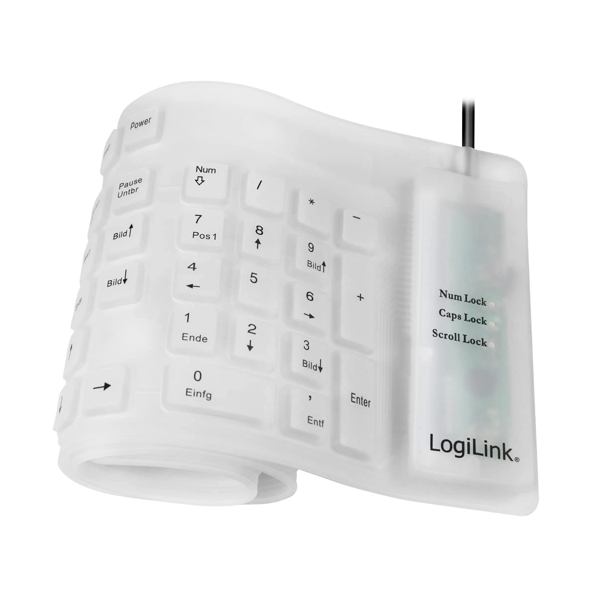 LogiLink flexible waterproof keyboard - DE Wired/Wireless