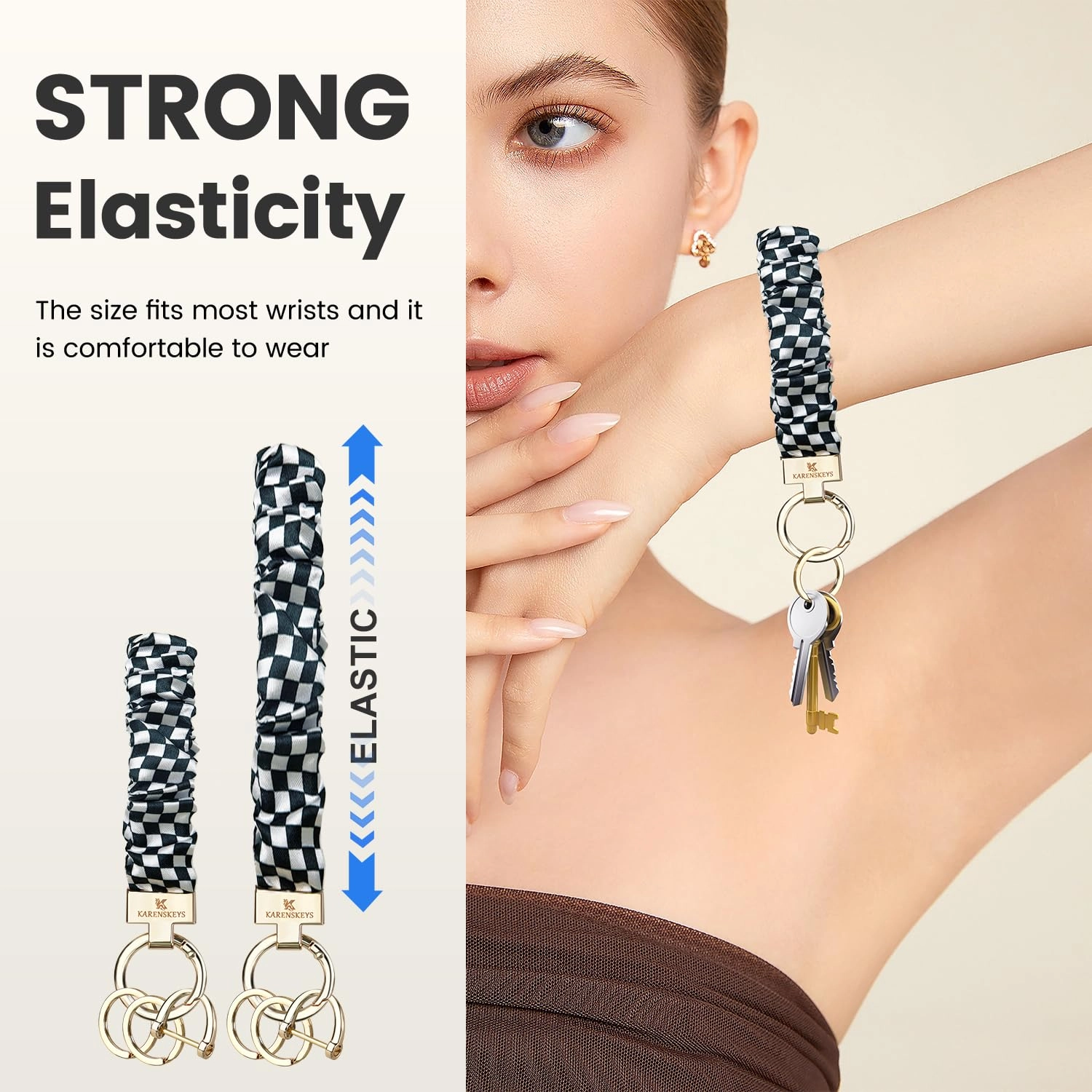 Scrunchie Keychain Wristlet - Colour