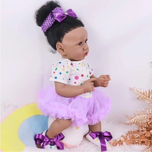 Reborn Baby Doll - 22inch Vinyl African American Ages 3+