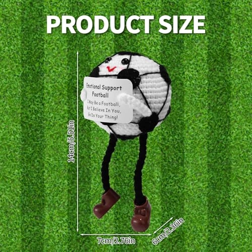 Positive Football Crochet Doll 14 cm