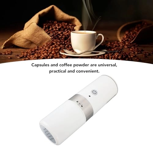 Compact Portable Coffee Machine - 120ml Ground Coffee & Capsules