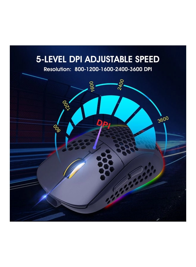 T66 RGB Gaming Mouse - Wireless