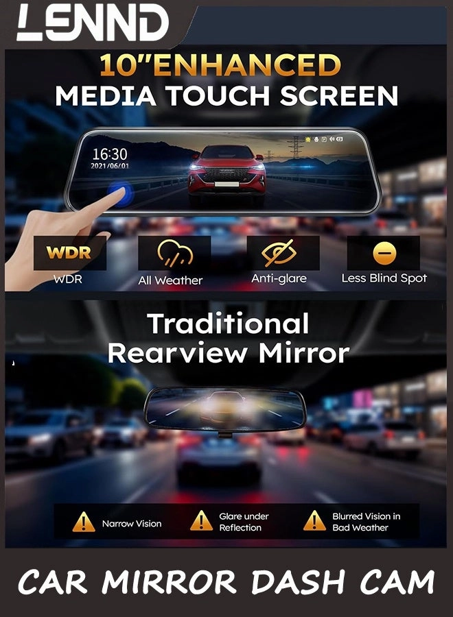 Mirror Dash Cam - 1080P FHD