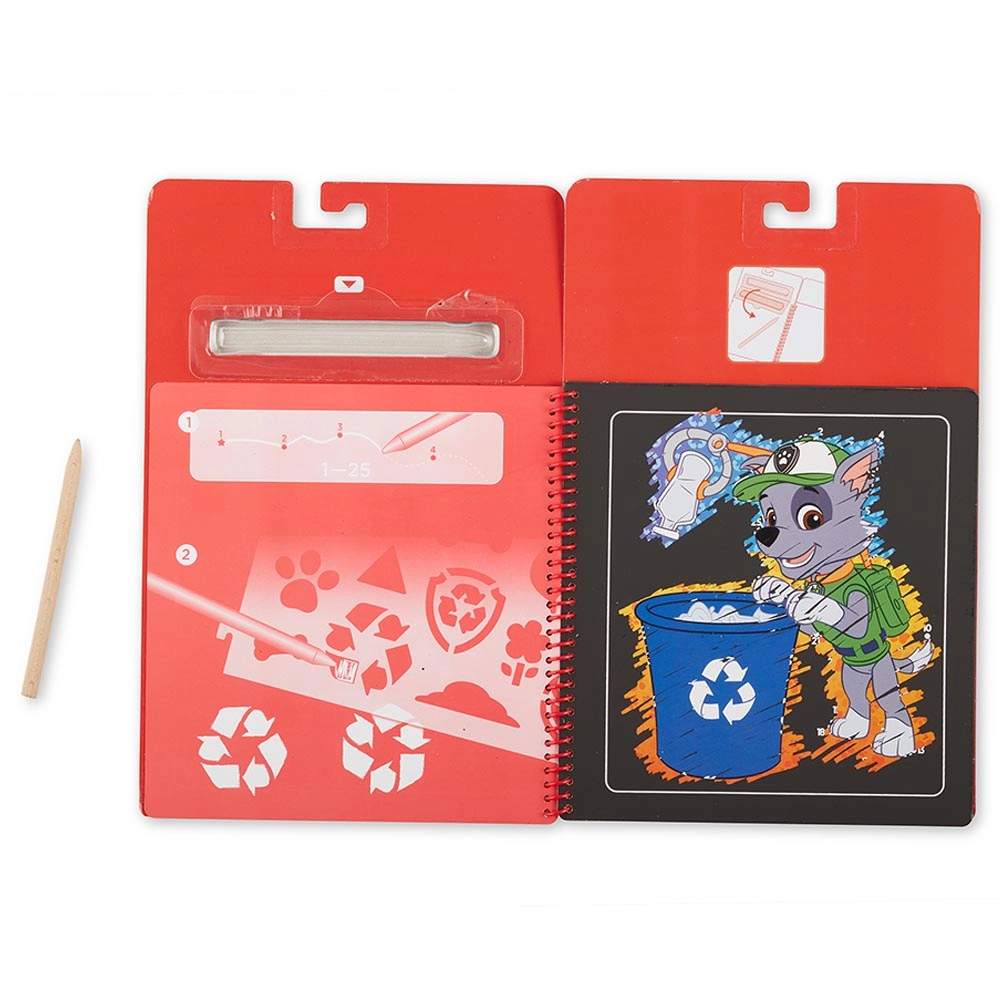 Paw Patrol Scratch Art Pad - 10 Scratch Art scenes Spiral-bound