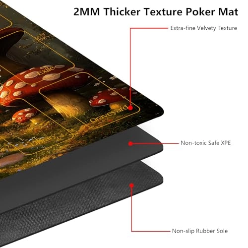 MTG Playmat - Wild Red Mushroom House