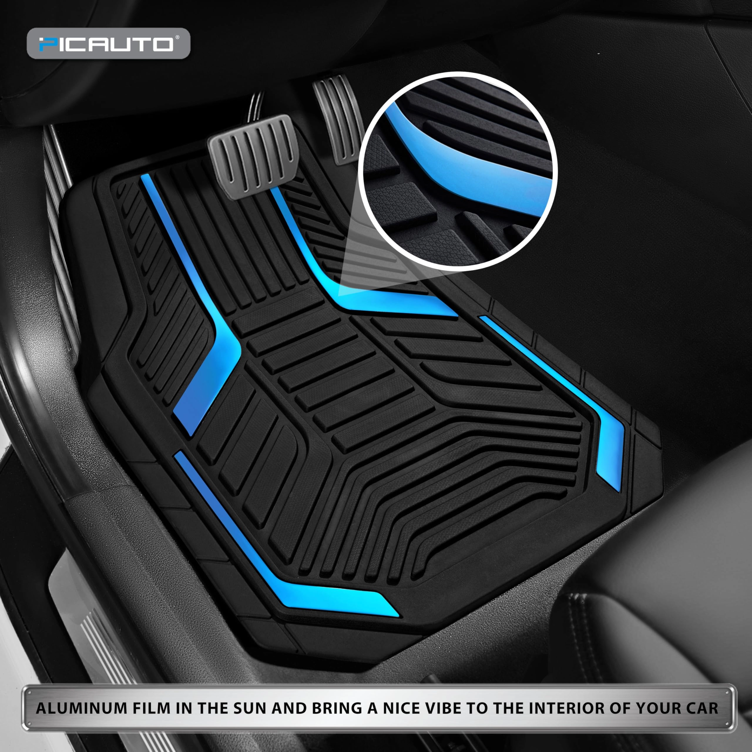 Heavy Duty Rubber Floor Mats - Pink Universal Fit