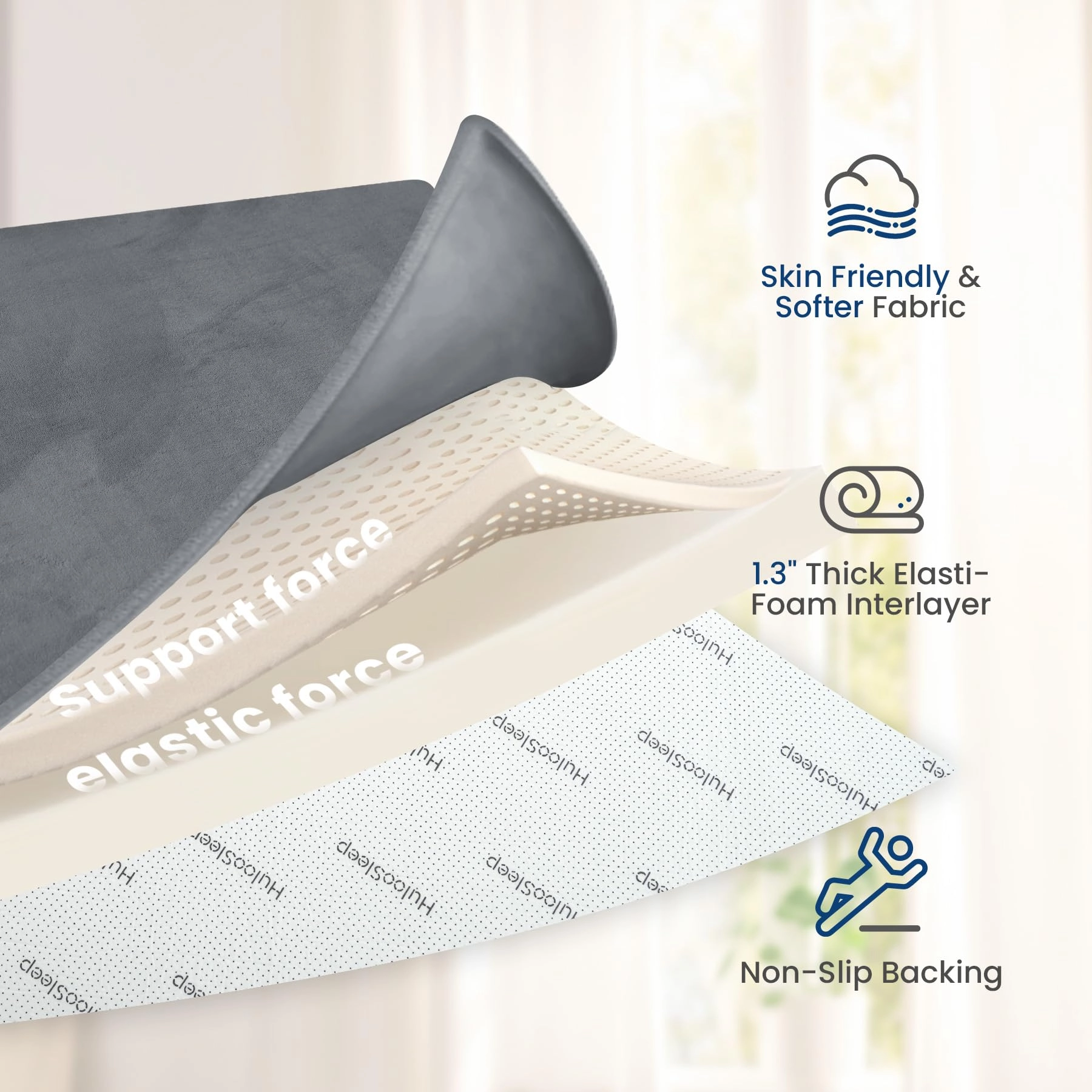Baby Play Mat - 59"×71" 1.3" Thick Light Grey