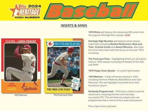 Heritage Baseball Hobby Box - 24 Single Hobby Packs