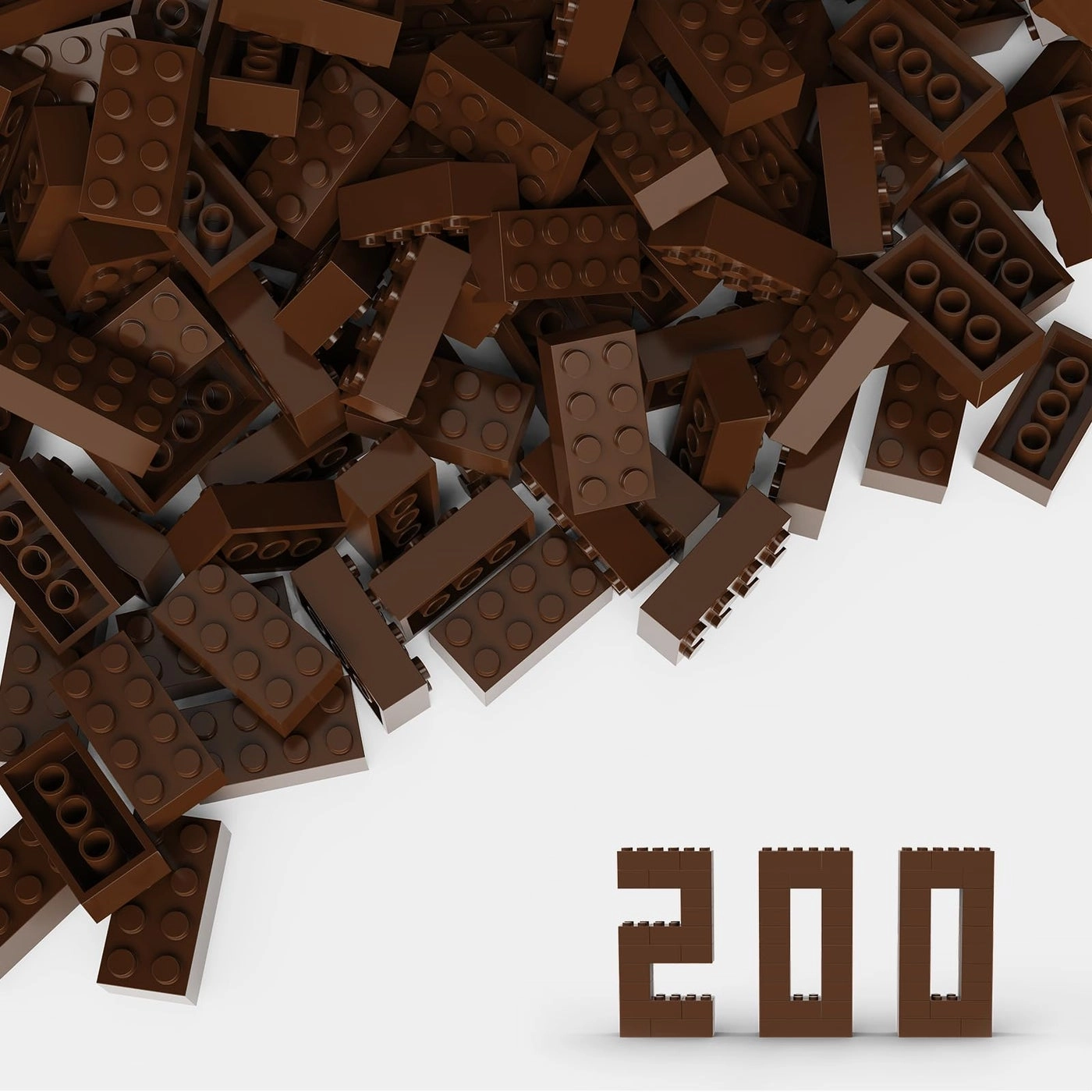 Classic Bulk Brick Block 2x4 - 200 pcs