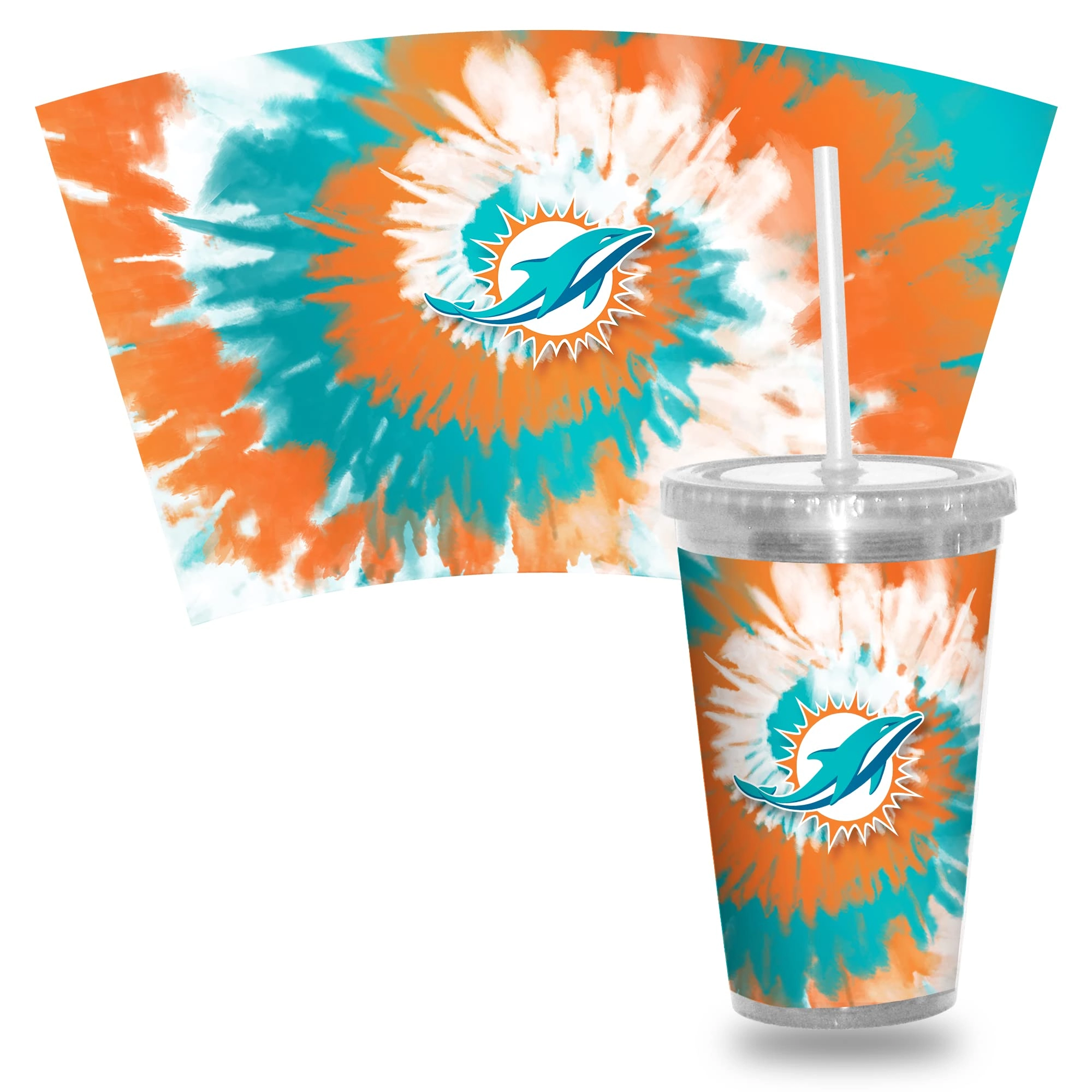 NFL Football Metallic Tie Dye Tumbler - 473ml