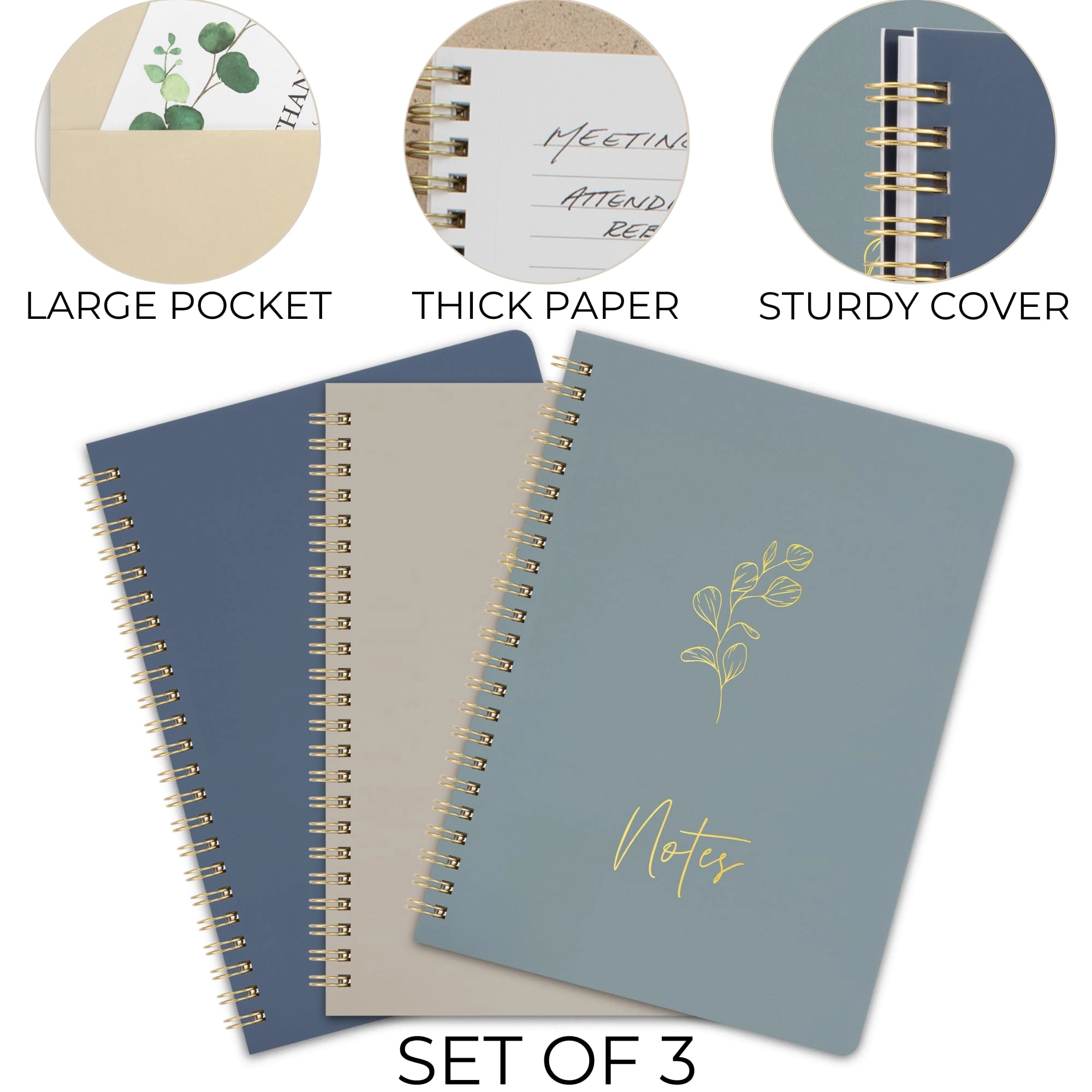 Aesthetic Spiral Notebook Large Spiral - Lined 100 Pages