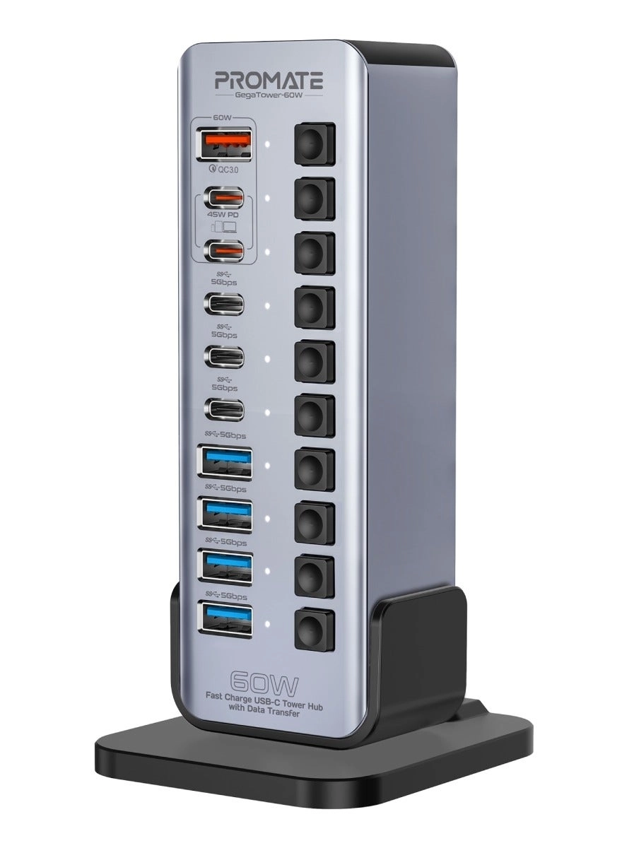 GegaTower-60W - 14-In-1 USB-C Tower Hub