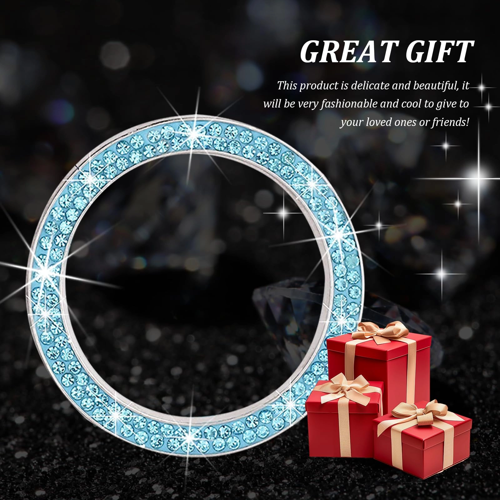 Rhinestone Car Engine Start Ring Decals