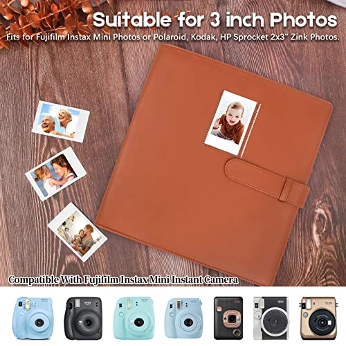 2x3" 640 Pockets Leather Photo Album